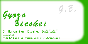 gyozo bicskei business card